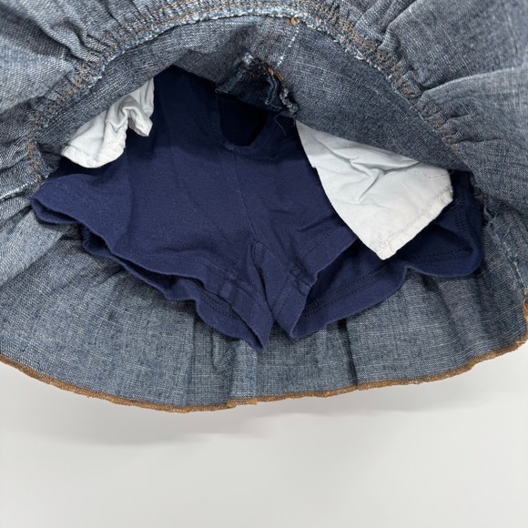 The Children's Place Dark Wash‎ Denim Skort Butterfly Pattern Jewels Size 4 - Picture 6 of 15